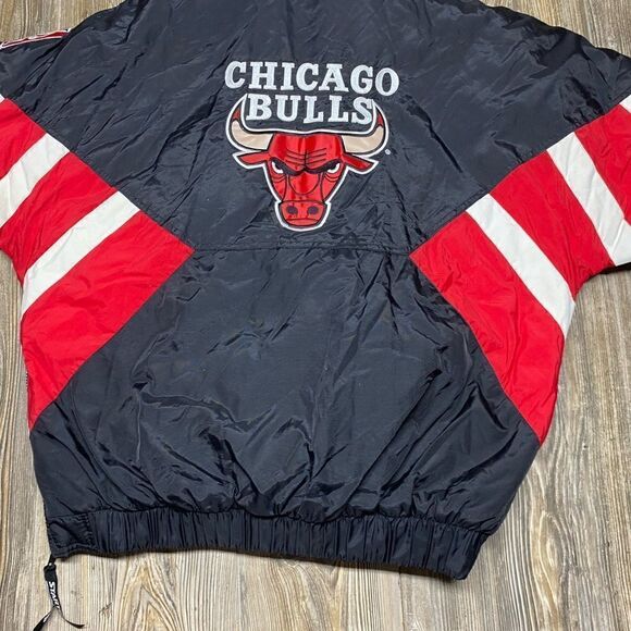 NWT Vintage 90's Starter Chicago Bulls NBA Pullover Puffer Jacket, Size Large - Picture 8 of 16